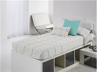edredon ajustable moku lunares multicolor canete