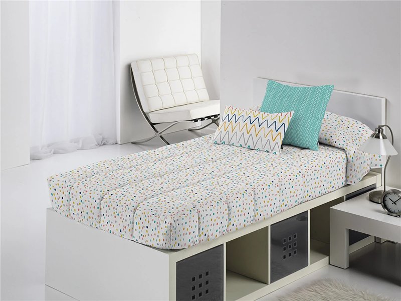 edredon ajustable moku lunares multicolor canete