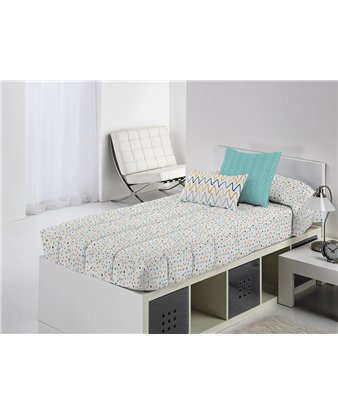 edredon ajustable moku lunares multicolor canete