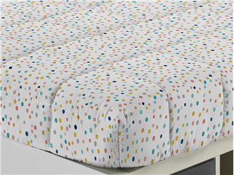 detalle lunares multicolor edredon ajustable moku canete