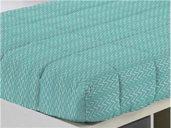 detalle zigzag turquesa edredon ajustable hana canete