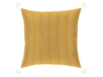 funda cojin hana naranja zigzag canete