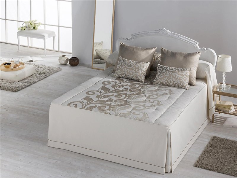 colcha edredon donatella oro jacquard jvr