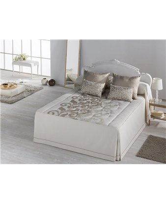 colcha edredon donatella oro jacquard jvr