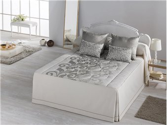 colcha edredon donatella plata jacquard jvr