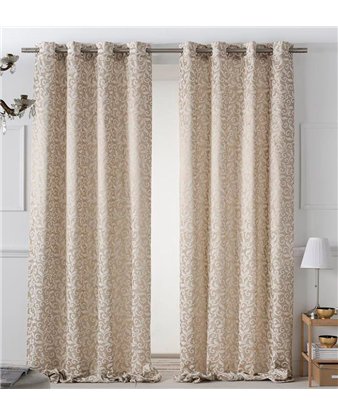 cortina jacquard donatella oro elegante tejidos jvr