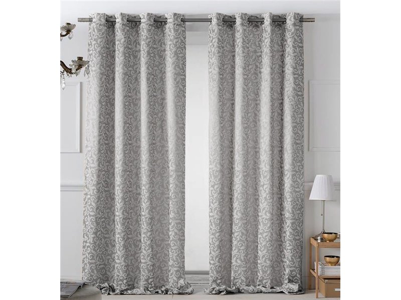 cortina jacquard donatella plata elegante tejidos jvr