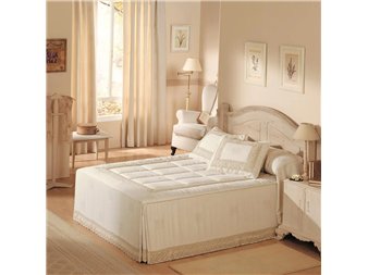 colcha edredon jacquard zinia elegante con volante tejidos jvr