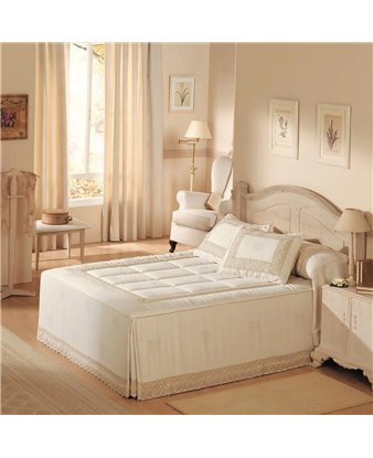 colcha edredon jacquard zinia elegante con volante tejidos jvr
