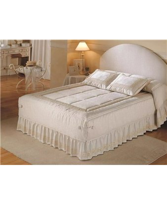 edredon jacquard rania semi-conforter con botones tejidos jvr