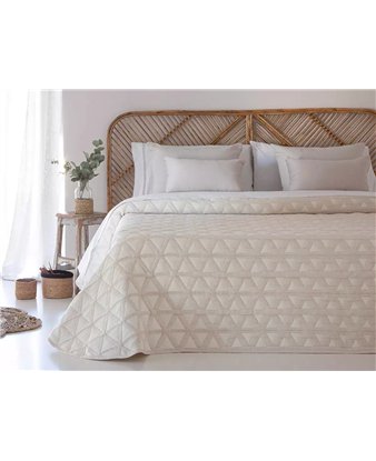colcha pique nilo beige reversible jvr