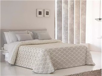 colcha pique nilo gris reversible jvr