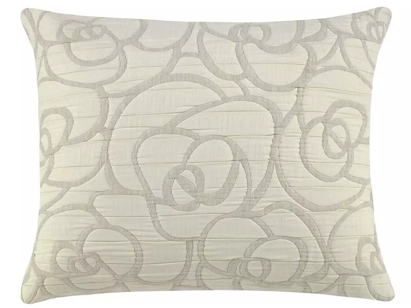 funda cojin loto beige floral pique jvr