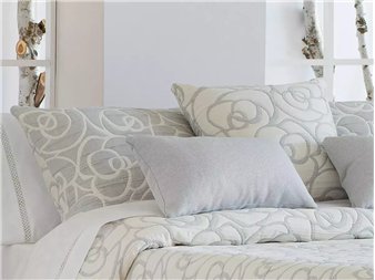 funda cojin pique loto gris detalle decorativo jvr