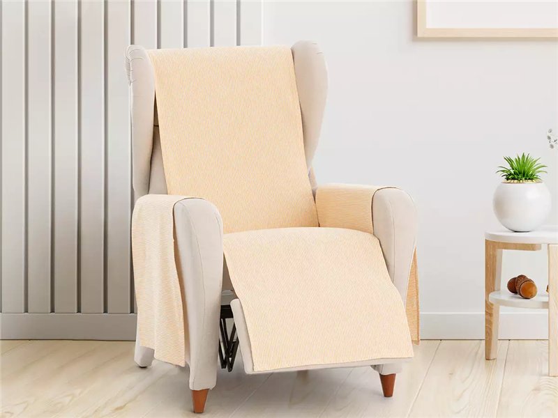 funda sillon relax aqua amarillo tejido eysa