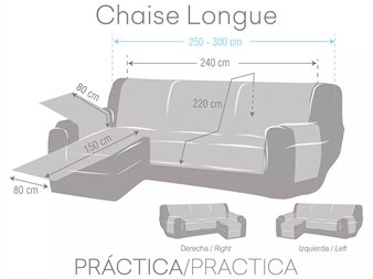 medidas funda chaise longue aqua eysa
