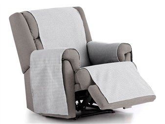 funda practica calma gris para sofa de 1 plaza eysa
