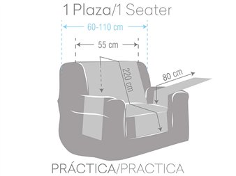 medidas funda sofa 1 plaza y sillon relax eysa