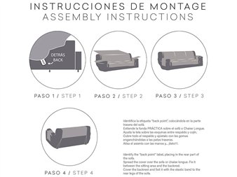 instrucciones colocacion funda practica sofa calma eysa
