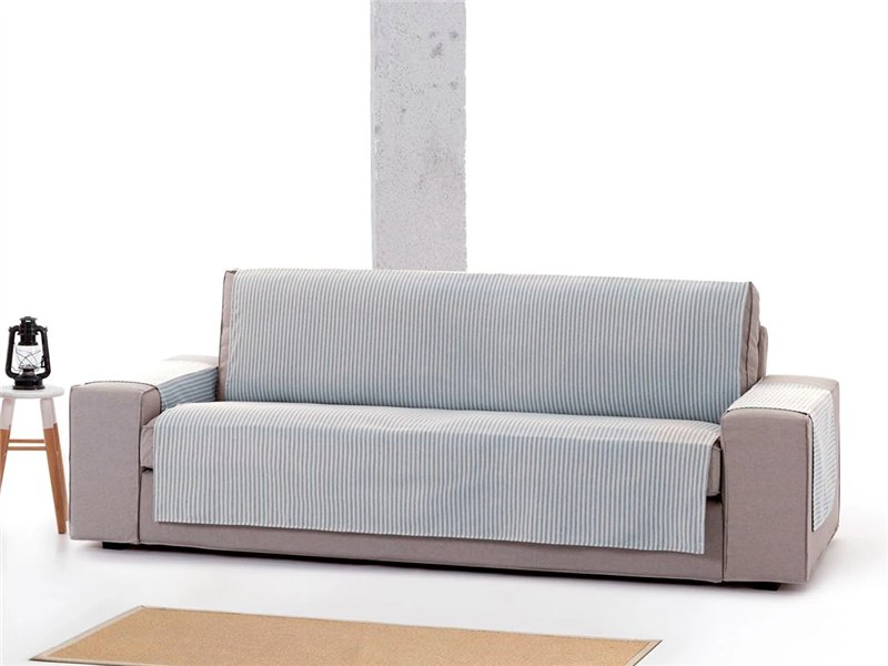 funda sofa calma gris de rayas jacquard eysa