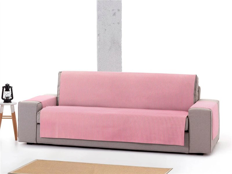 funda sofa calma rosa de rayas jacquard eysa