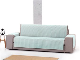 funda sofa calma turquesa de rayas jacquard eysa