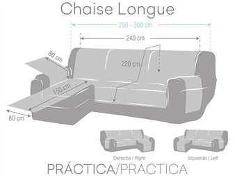 medidas funda chaise longue calma eysa