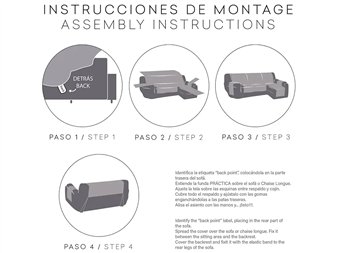 indicaciones como montar la funda chaise longue practica calma
