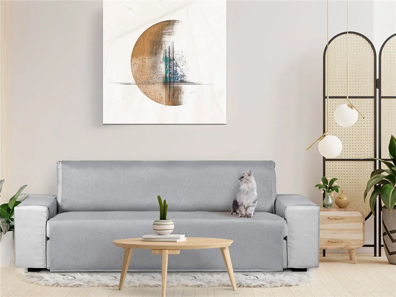 funda sofa diana gris antimanchas con gato eysa