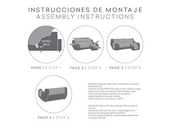 instrucciones colocacion funda sofa en l levante eysa