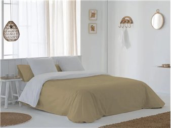 funda nordica lisa beige sin plancha jvr