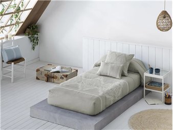 edredon ajustable idalia gris para cama de matrimonio jvr