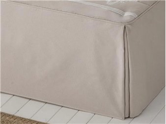 detalle faldon beige de 50 cm colcha idalia jvr