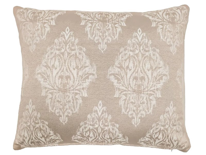 cojin idalia beige 50x60 jacquard con relleno jvr