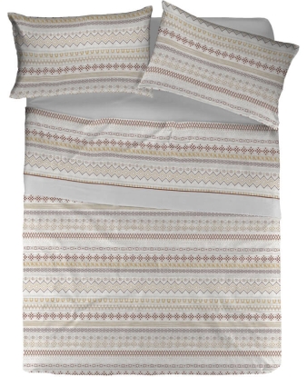 juego de sabanas harmony 90 estampado de plumas beige dagama
