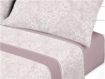 detalle juego de sabanas silk 500 estampado ornamental manterol