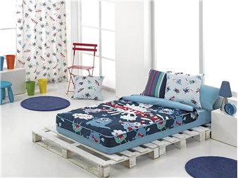 Saco Nórdico Monsters Satén Infantil con Cremallera Cañete