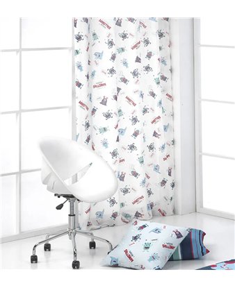 cortina monsters 140x270 canete para habitacion infantil