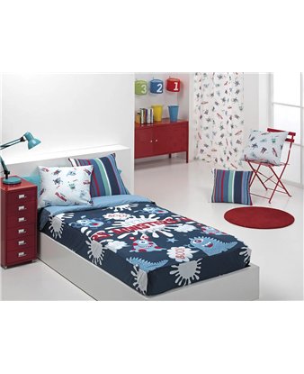 sacolit monsters azul ajustable para cama nido cañete