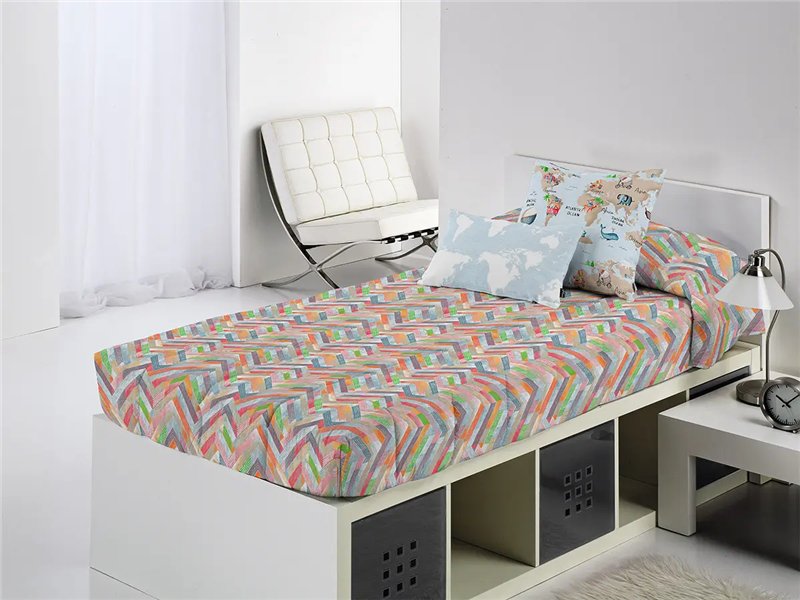 edredon ajustable svet multicolor en dormitorio juvenil canete