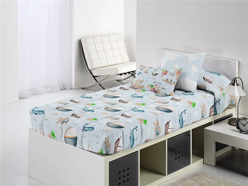 edredon ajustable mondo aventura azul claro dormitorio juvenil canete