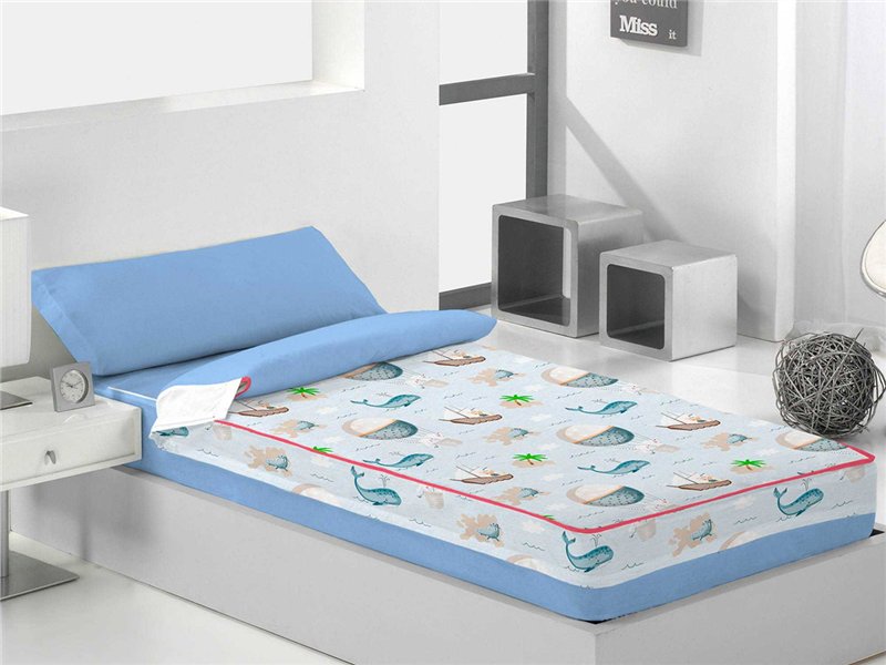 saco nordico mondo aventura azul claro cama juvenil canete