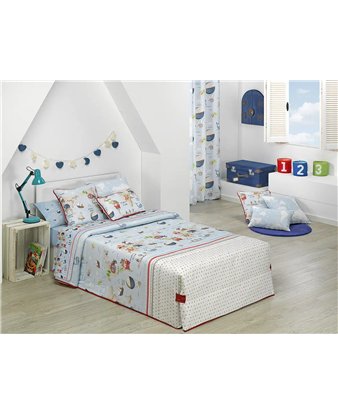 edredon conforter mondo azul claro dormitorio juvenil canete