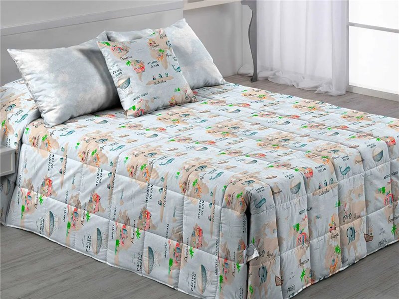 edredon conforter mondo aventura azul claro dormitorio juvenil canete