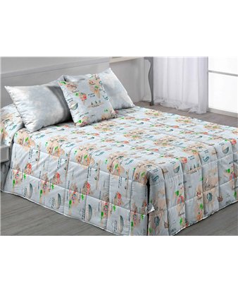 edredon conforter mondo aventura azul claro dormitorio juvenil canete