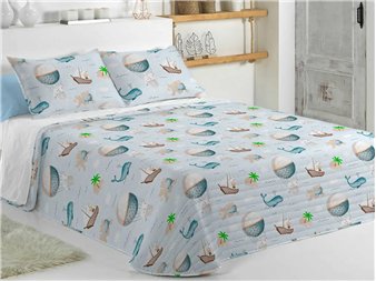 colcha bouti mondo aventura azul celeste dormitorio juvenil canete
