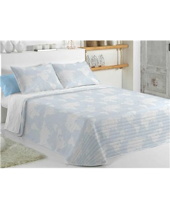 colcha bouti mondo mapa azul celeste dormitorio juvenil canete