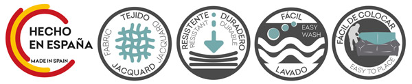 Características de la Funda de Sillón y Sofá de 1 Plaza Aqua de Eysa